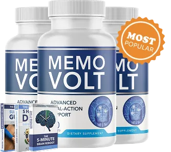 MemoVolt supplement bottle label
